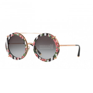 Occhiale da Sole Dolce & Gabbana 0DG2198 - PINK GOLD/BLACK PRINT ROSE 12988G