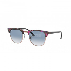 Occhiale da Sole Ray-Ban 0RB3016 CLUBMASTER - SPOTTED GREY/VIOLET 12573F