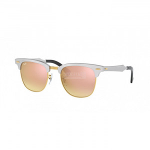 Occhiale da Sole Ray-Ban 0RB3507 CLUBMASTER ALUMINUM - BRUSCHED SILVER 137/7O