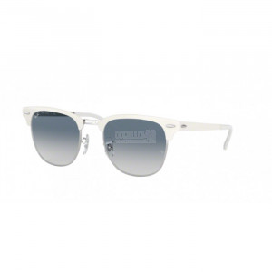Occhiale da Sole Ray-Ban 0RB3716 CLUBMASTER METAL - SILVER ON WHITE 90883F