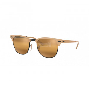 Occhiale da Sole Ray-Ban 0RB3716 CLUBMASTER METAL - BLACK ON TOP MATTE BEIGE 9157AG