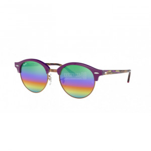 Occhiale da Sole Ray-Ban 0RB4246 CLUBROUND - TOP VIOLET ON TRASPARENT VIOLE 1221C3
