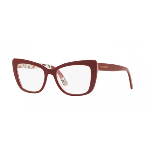 Occhiale da Vista Dolce & Gabbana 0DG3308 - BORDEAUX/ROSE AND PEONY 3202
