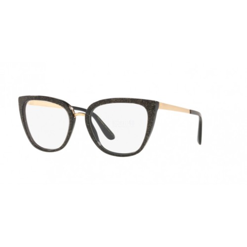 Occhiale da Vista Dolce & Gabbana 0DG3314 - GLITTER GOLD STRIPED BLACK 3218