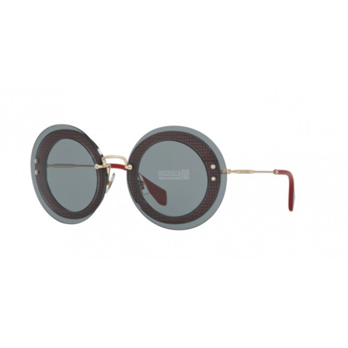 Occhiale da Sole Miu Miu 0MU 10RS CORE COLLECTION - TRANSPARENT GREY/FARBIC RED U6D3C2