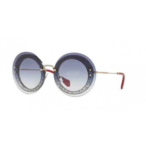 Occhiale da Sole Miu Miu 0MU 10RS CORE COLLECTION - TRANSP GREY/FABRIC GLITTER SIL UES4R2