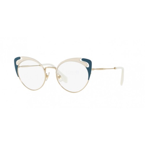 Occhiale da Vista Miu Miu 0MU 50RV CORE COLLECTION - PALE GOLD/IVORY/BLUE 1061O1