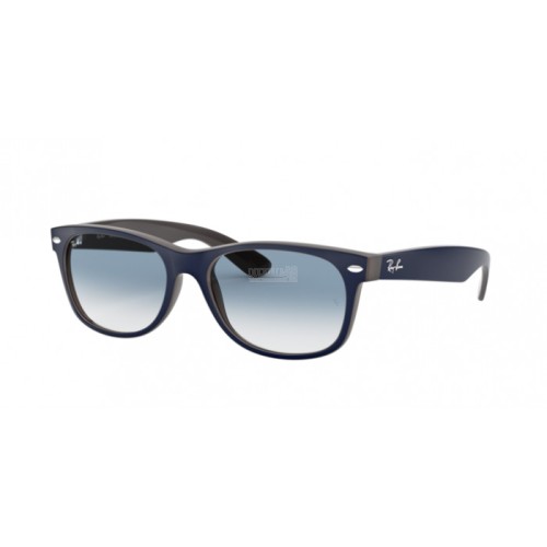 Occhiale da Sole Ray-Ban 0RB2132 NEW WAYFARER - MATTE BLUE ON OPAL BROWN 63083F