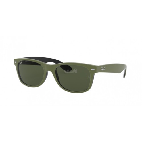 Occhiale da Sole Ray-Ban 0RB2132 NEW WAYFARER - TOP RUBBER MILITARY GREEN ON B 646531