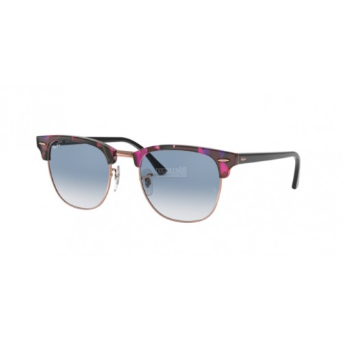Occhiale da Sole Ray-Ban 0RB3016 CLUBMASTER - SPOTTED GREY/VIOLET 12573F