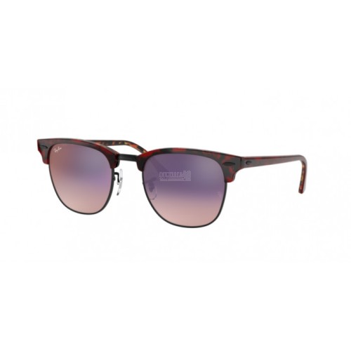Occhiale da Sole Ray-Ban 0RB3016 CLUBMASTER - TOP TRASP RED ON HAVANA ORANGE 12753B