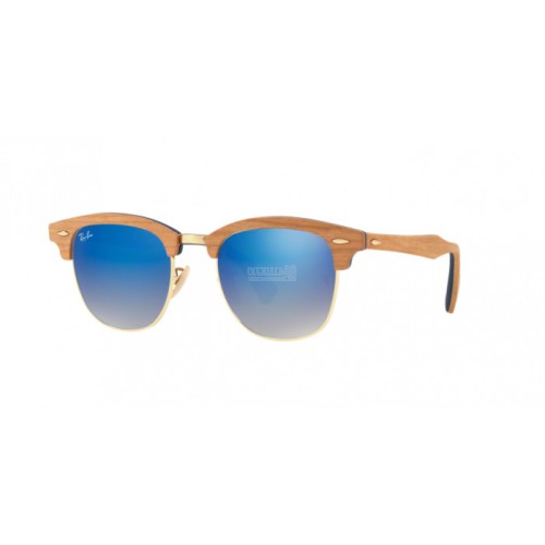 Occhiale da Sole Ray-Ban 0RB3016M CLUBMASTER WOOD - SHINY GOLD 11807Q