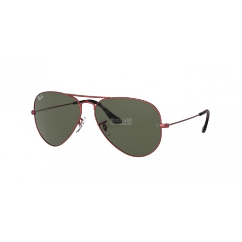 Occhiale da Sole Ray-Ban 0RB3025 AVIATOR LARGE METAL - SAND TRASPARENT RED 918831