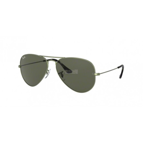 Occhiale da Sole Ray-Ban 0RB3025 AVIATOR LARGE METAL - SAND TRASPARENT GREEN 919131