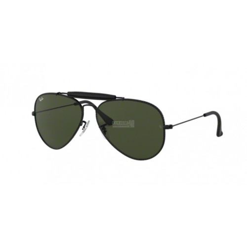 Occhiale da Sole Ray-Ban 0RB3422Q AVIATOR CRAFT - LEATHER BLACK 9040