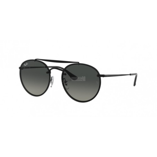 Occhiale da Sole Ray-Ban 0RB3614N BLAZE ROUND DOUBLEBRIDGE - DEMI GLOSS BLACK 148/11