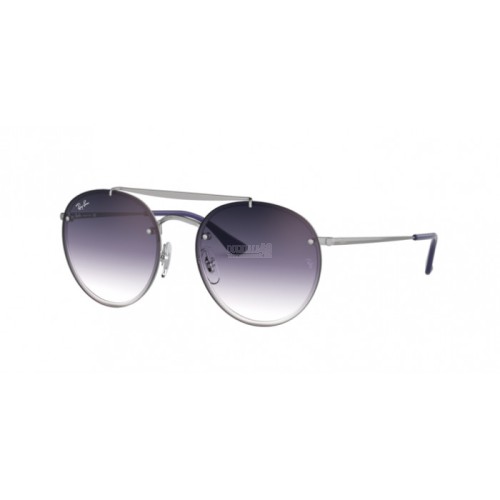 Occhiale da Sole Ray-Ban 0RB3614N BLAZE ROUND DOUBLEBRIDGE - DEMI GLOSS SILVER 91420U