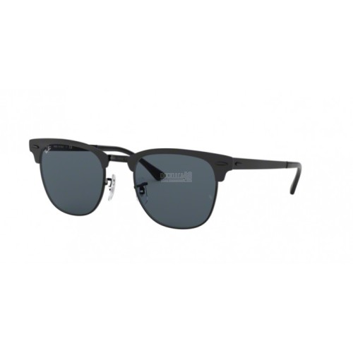 Occhiale da Sole Ray-Ban 0RB3716 CLUBMASTER METAL - SHINY BLACK TOP MATTE 186/R5