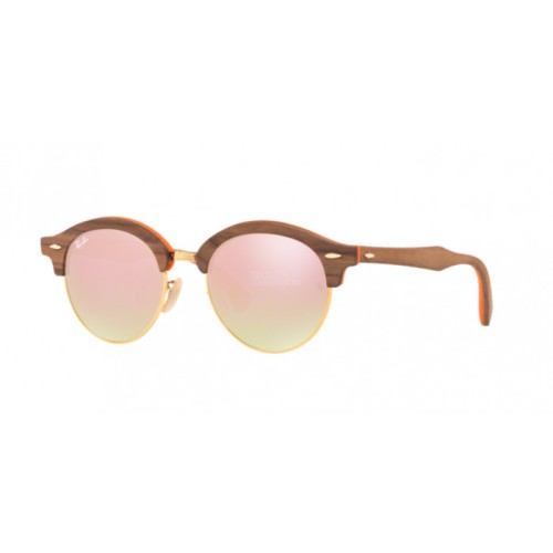 Occhiale da Sole Ray-Ban 0RB4246M CLUBROUND WOOD - LIGHT BRONZE 12187O