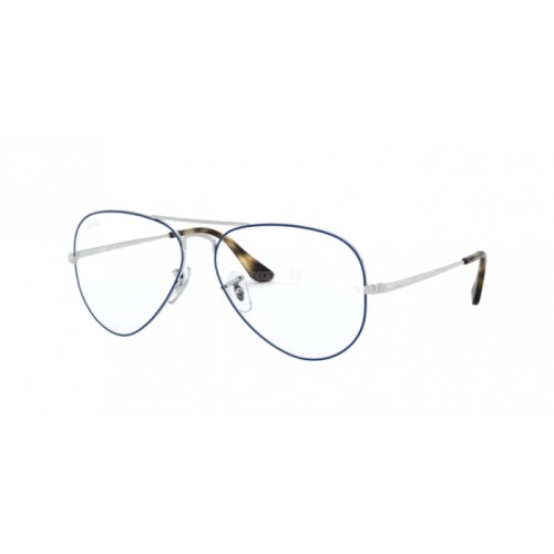 Occhiale da Vista RAY-BAN VISTA 0RX6489 AVIATOR - SILVER ON TOP BLUE 2970
